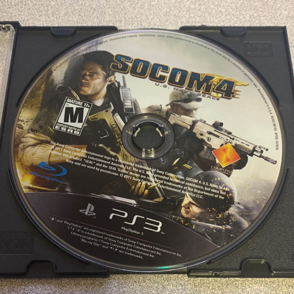 SOCOM 4: US Navy SEALs PlayStation 3 -PS3 - Disc Only